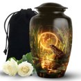 thumbnail image 1 of MUKTIVE Frog Urns for Human Ashes Adult - Brown Decorative Urns for Ashes for Women - Memorial Urn for Adults Funeral - 10 Inch Large Urn for Cremated Remains, 1 of 7