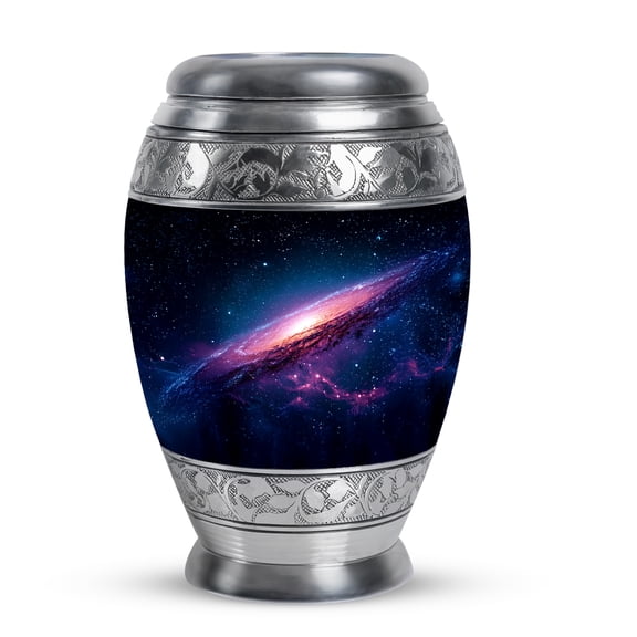 MUKTIVE Galaxy Black Urn for Ashes Adult Male & Female 3 Inch, Funeral Heart Shaped Urns for Adult Ashes Women, Keepsake Urn for Daughter & Son, Unique Ash Urns for Humans for Cremation