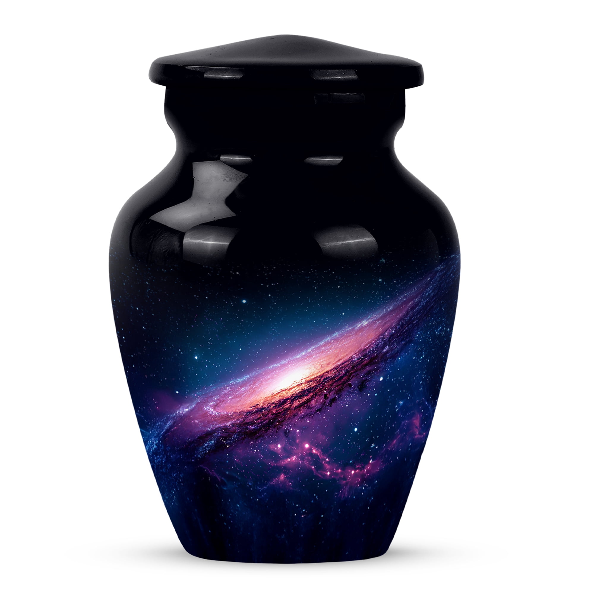 MUKTIVE Galaxy Cremation Urns for Human Ashes Adult Man 3 Inch, Small keepsake Urn for Ashes Adult Male, Decorative Black Urns for Memorial, Funeral Urn for Dad for Burial