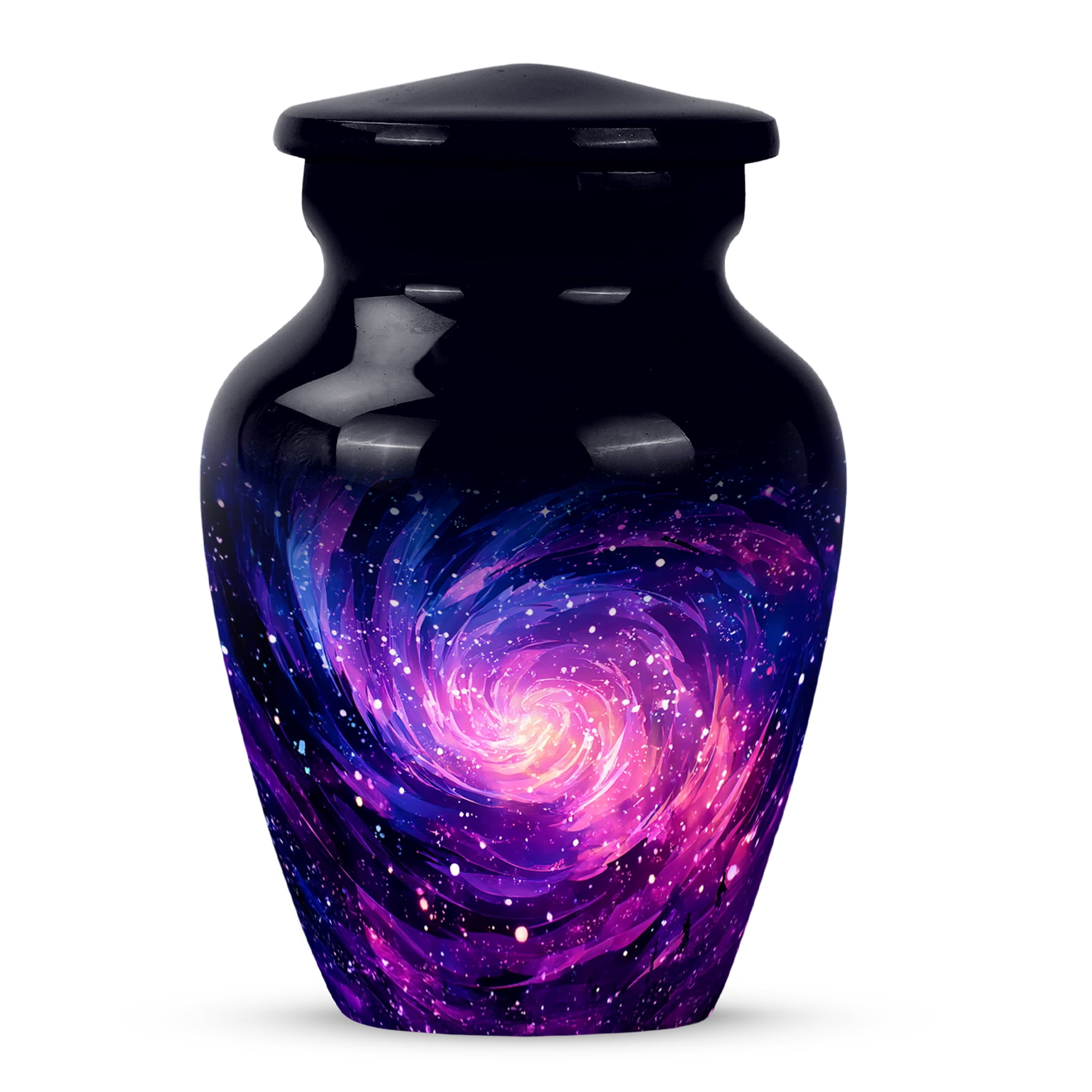 MUKTIVE Galaxy Funeral Urn for Adult Ashes Male & Female, Memorial Blue Unique Urns for Ashes Husband and Wife, Decorative Cremation Urn for Men & Women, 3 Inch