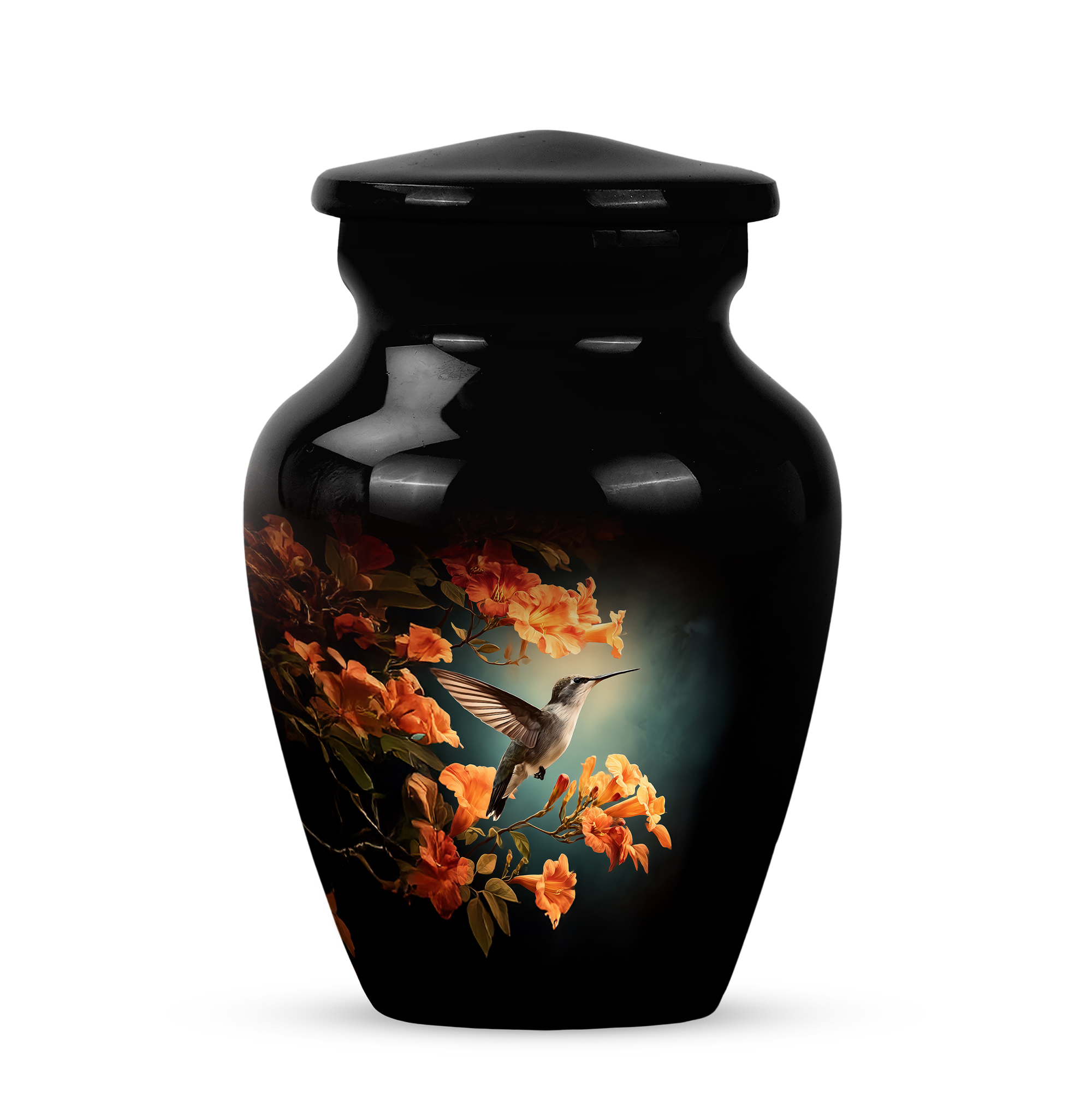 MUKTIVE Humming Bird Cremation Urn for Ashes Adult Female & Male 3 Inch - Black Decorative Tiny Urns for Women - Human keepsake Urn for Ashes Adult Male - Mini Funeral Memorial Gift