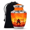 thumbnail image 1 of MUKTIVE Ice Hockey Burial Urn for Human Ashes Men & Women, Orange Urns for Cremation, Large Decorative Urns for Female, Burial Cremains Ash Holder, 10 Inch, 1 of 7