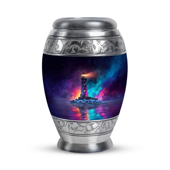 MUKTIVE Lighthouse Adult Urns for Human Ashes Men & Women - Cremation Ash Urns for Humans - Burial Urn for Ashes Adult Female 3 Inch - Keepsake Urn for Loved Ones