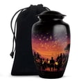 thumbnail image 1 of MUKTIVE Music Urns for Human Ashes Adult Man & Women, Large Black Urns for Human Ashes, Unique Memorial Urn for Male & Female, Decorative Funeral Urn for Grandfather & Grandmother, 10 Inch, 1 of 7