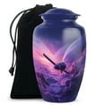 thumbnail image 1 of MUKTIVE Spaceship Cremation Urn for Human Ashes Adult Male - Memorial Large Decorative Urns - Purple Urns for Ashes for Funeral - 10 Inch, 1 of 7