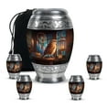 thumbnail image 1 of MUKTIVE Sparrow Adult Urn for Ashes for Women Cremation, Funeral Black Keepsake Urn for Men, Large Burial Urns for Parents Remains(1 Large, 4 Keepsake), 1 of 7