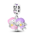 thumbnail image 1 of MULA 12 Constellation Zodiac Charm for Bracelet 925 Silver Charm Gemini Women Birthday Gift for Her, 1 of 8