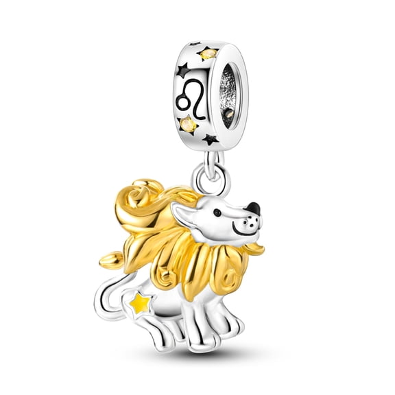 MULA 12 Constellation Zodiac Charm for Bracelet 925 Silver Charm Leo Women Birthday Gift for Her