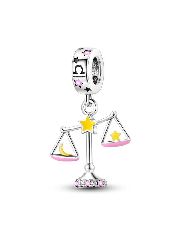 12 Constellation Zodiac Charm for Bracelet 925 Silver Charm Libra Women Birthday Gift for Her