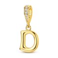 thumbnail image 1 of MULA Original S925 Sterling Silver Alphabet Letter DCharms Gold Plated Pave AAA CZ DIY Pendant fit Bracelets Gift for Women with Pouch, 1 of 6