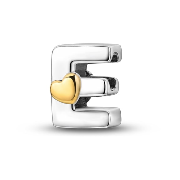MULA 925 Sterling Silver Alphabet Initial Letter Charms Heart for Women Gift Jewelry Making