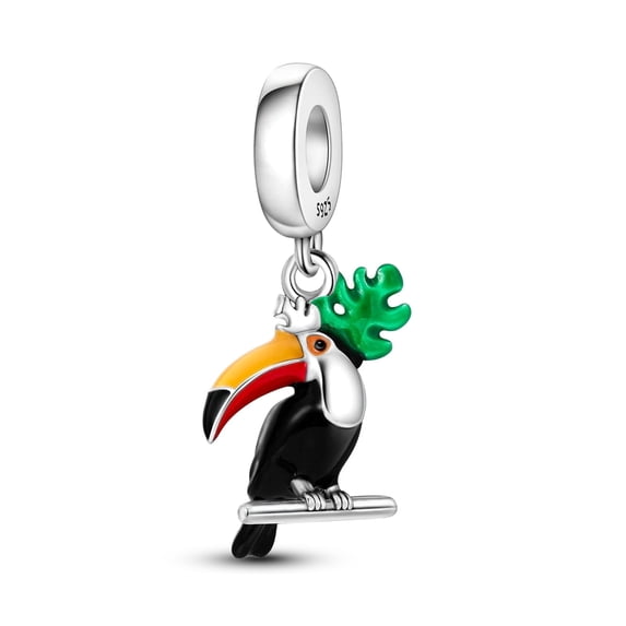MULA 925 Sterling Silver Charm for Bracelets Necklace Woodpecker Dangle Charms Women Jewelry Gift