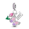 thumbnail image 1 of MULA 925 Sterling Silver Charms fit Bracelet Butterfly Letter Gift for Women Mother's Day, 1 of 6