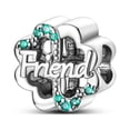 thumbnail image 1 of MULA 925 Sterling Silver Charms fit Bracelet Clover Friendship Bead Gift for Women Family, 1 of 6