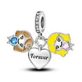 thumbnail image 1 of MULA 925 Sterling Silver Charms fit Bracelet Happy Forever Sisters Dangle Women for Family, 1 of 6