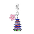 thumbnail image 1 of MULA 925 Sterling Silver DIY Charm AAA CZ Eiffel Tower Pendant fit Bracelet for Women Jewelry, 1 of 7