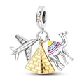 thumbnail image 1 of MULA 925 Sterling Silver DIY Charm 5A Zircon Luggage Earth Camera Pendant fit Bracelet for Women Jewelry, 1 of 6