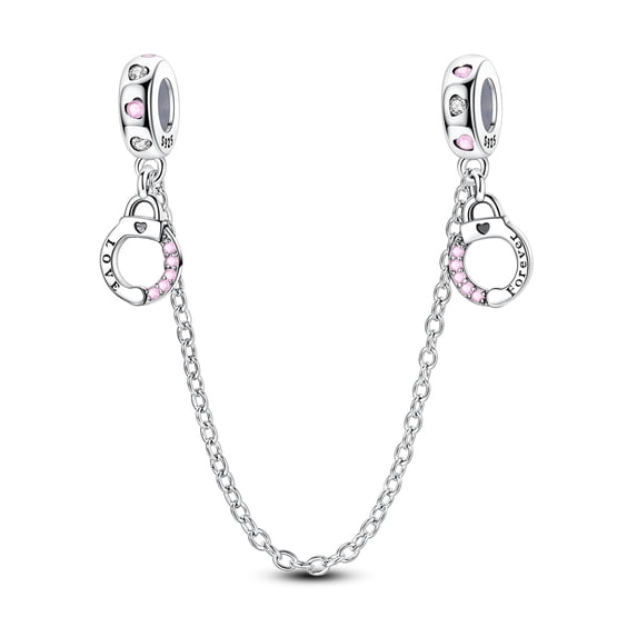 MULA 925 Sterling Silver DIY Charm Safety Chain fit Bracelet 5A Zircon Handcuff Stopper for Women Jewelry Making