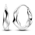 thumbnail image 1 of MULA 925 Sterling Silver Hoop Earrings for Women,Classic Twisted CZ Earrings Jewelry Gift for Her, 1 of 5