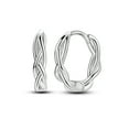 thumbnail image 1 of MULA 925 Sterling Silver Hoop Earrings for Women,Classic Twisted CZ Earrings Jewelry Gift for Her, 1 of 5