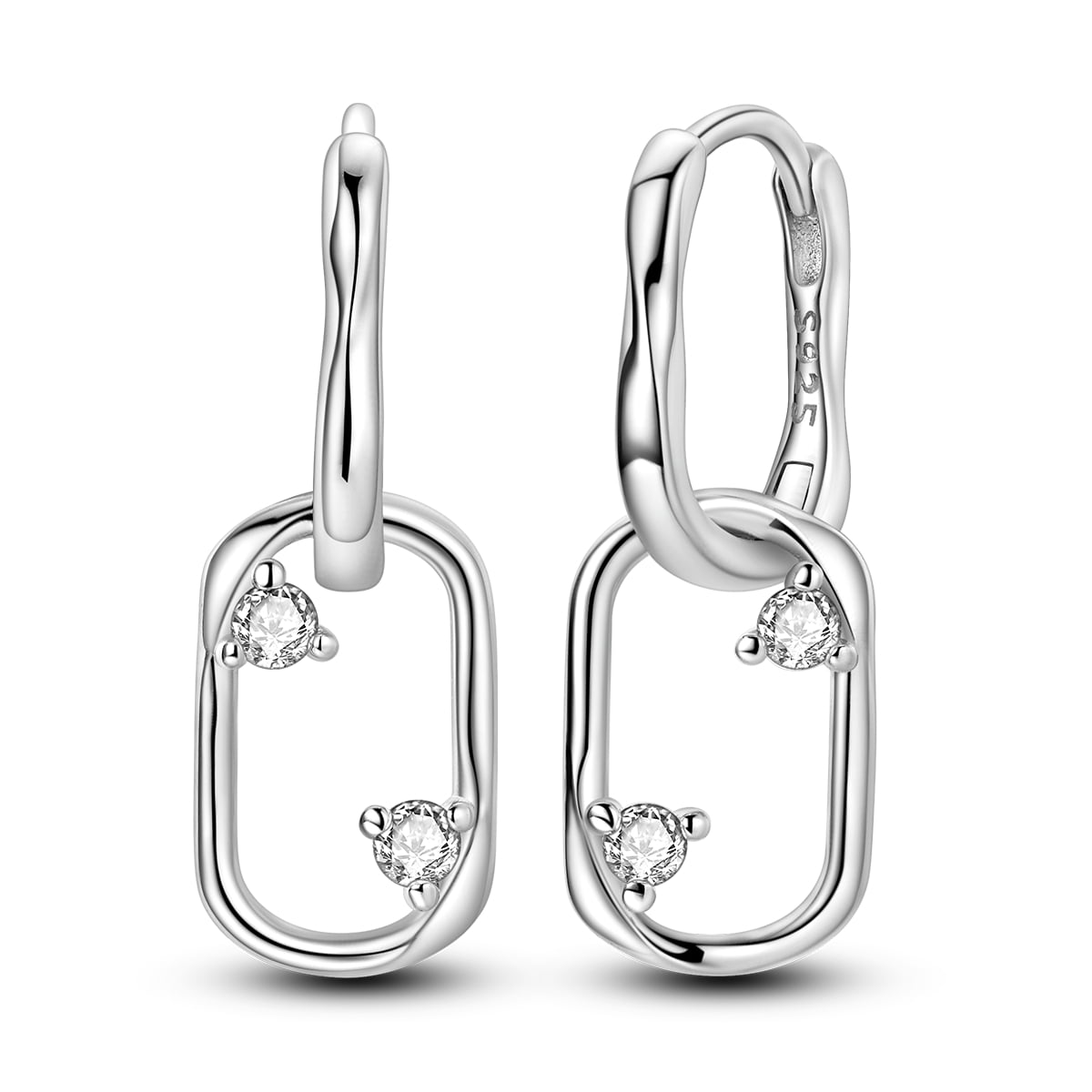 Star Shaped Hoop Earrings – 925 Sterling Silver Fashion Jewelry For Women & Girls