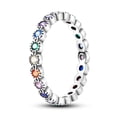 thumbnail image 1 of MULA 925 Sterling Silver Rings Band Stacking with Cubic Zirconia Size 6-9 Gifts for Women Lover, 1 of 6