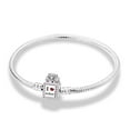thumbnail image 1 of MULA 925 Sterling Silver Snake Chain Bracelet DIY Charms Bracelet for Women Girls Gifts for Her, 1 of 6