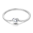 thumbnail image 1 of MULA 925 Sterling Silver Snake Chain CZ Heart Clasp Charm Bracelet for Women Gifts for Her, 1 of 6