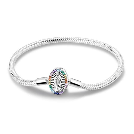 MULA 925 Sterling Silver Snake Chain Bracelet Heart Charms Bracelet for Women Gifts for Her