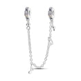 thumbnail image 1 of MULA 925 Sterling Silver Stopper Safety Chain for Bracelets Dainty CZ Notes Charms Gifts for Women, 1 of 5