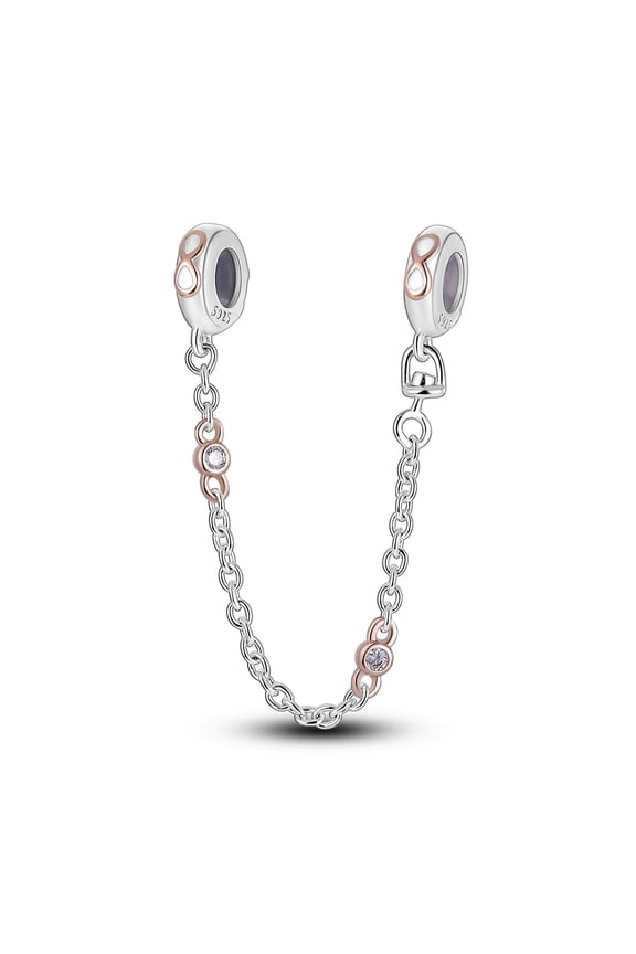 925 Sterling Silver Stopper Safety Chain for Bracelets Lucky Forever Charms Gifts for Women