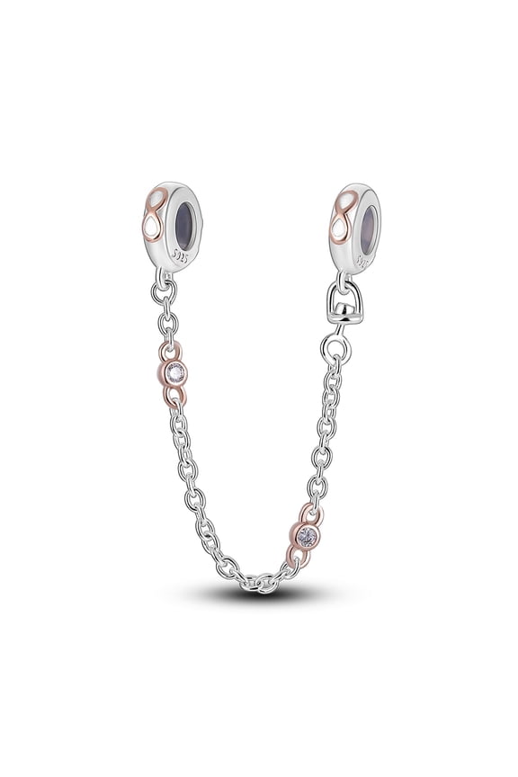 925 Sterling Silver Stopper Safety Chain for Bracelets Lucky Forever Charms Gifts for Women