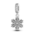 thumbnail image 1 of MULA Christmas Charm 925 Sterling Silver Xmas Snowflake Pendant Fit Bracelet Gifts for Women, 1 of 4