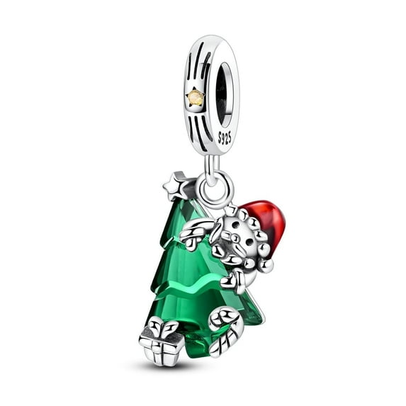 MULA Euopean Original 925 Sterling Silver DIY Charms Christmas Santa Claus Deer House AAA Zircon For Women Bracelet Necklace Birthday Gift Jewelry
