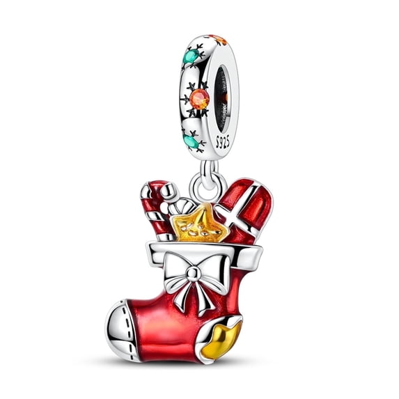 MULA Euopean Original 925 Sterling Silver DIY Charms Christmas Santa Claus Deer House AAA Zircon For Women Bracelet Necklace Birthday Gift Jewelry