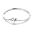 thumbnail image 1 of NARMO European 925 Sterling Silver 5A Zircon Heart Clasp Snake Bracelet fit Charms Beads Pendant for Women Jewelry, 1 of 6