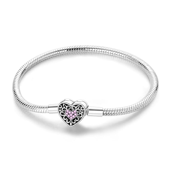 MULA European 925 Sterling Silver Butterfly Clasp Snake Bracelet for Charms Women Jewelry