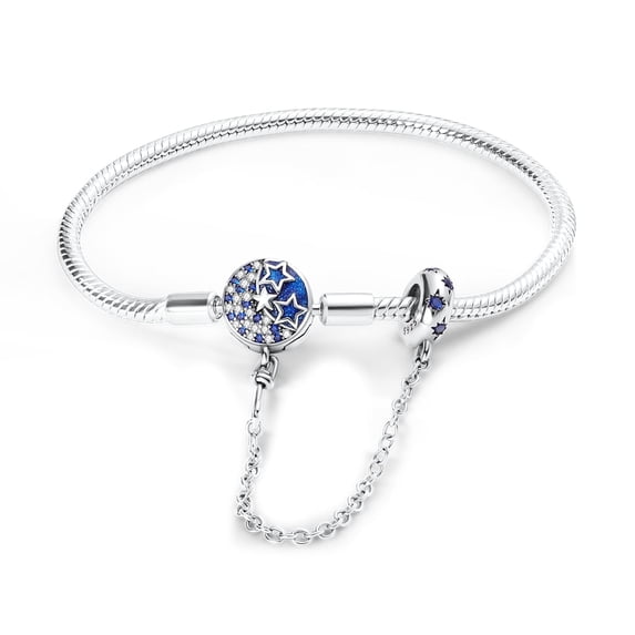 MULA European 925 Sterling Silver Snake Bracelet Clasp Chain fit Charms for Women Jewelry