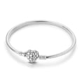 thumbnail image 1 of MULA European 925 Sterling Silver Snake Bracelet Flowers Clasp Chain for Charms Women Jewelry, 1 of 6