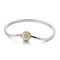 thumbnail image 1 of MULA European 925 Sterling Silver Snake Bracelet Flowers Clasp Chain for Charms Women Jewelry, 1 of 6