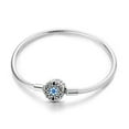 thumbnail image 1 of MULA European 925 Sterling Silver Snake Bracelet Flowers Clasp Chain for Charms Women Jewelry, 1 of 6