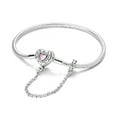 thumbnail image 1 of MULA European 925 Sterling Silver Snake Bracelet Love Clasp Chain for Charms Women Jewelry, 1 of 6