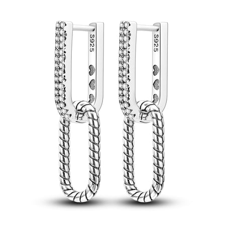 MULA Hoop Earring for Women S925 Sterling Silver 5A Cubic Zirconia Diamond Shinning Earring Jewelry Gifts