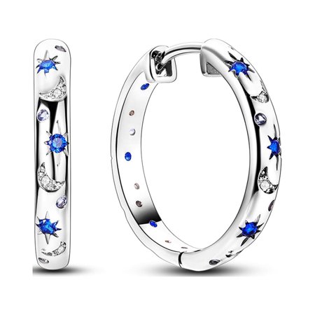 MULA Hoop Earring for Women S925 Sterling Silver 5A Cubic Zirconia Diamond Shinning Jewelry Gifts