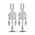 thumbnail image 1 of MULA Hoop Earring for Women S925 Sterling Silver Cubic Zirconia Shinning Dreamcatcher Earring Gifts, 1 of 6
