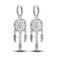 thumbnail image 1 of MULA Hoop Earring for Women S925 Sterling Silver Cubic Zirconia Shinning Dreamcatcher Earring Gifts, 1 of 7