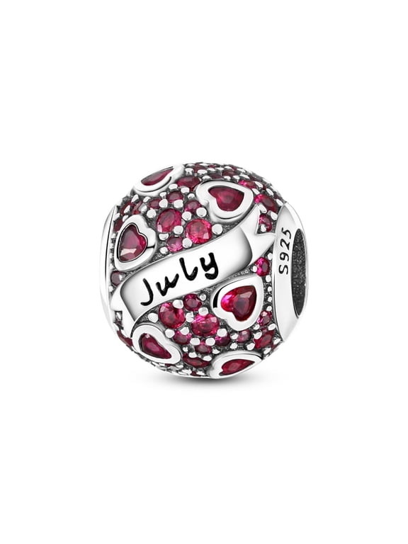 July Birthstone Charms 925 Sterling Silver Charms for Bracelets and Necklaces Gift for Women