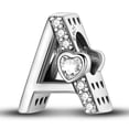 thumbnail image 1 of MULA Letter A-Z Charms for Bracelets 925 Sterling Silver Love Heart Bead Charm Alphabet Initial Dangle Pendants Jewelry Gift for Women, 1 of 6