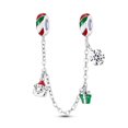 thumbnail image 1 of MULA Merry Christmas Charm 925 Sterling Silver Safety Chain Fit Bracelet Women Gifts, 1 of 5