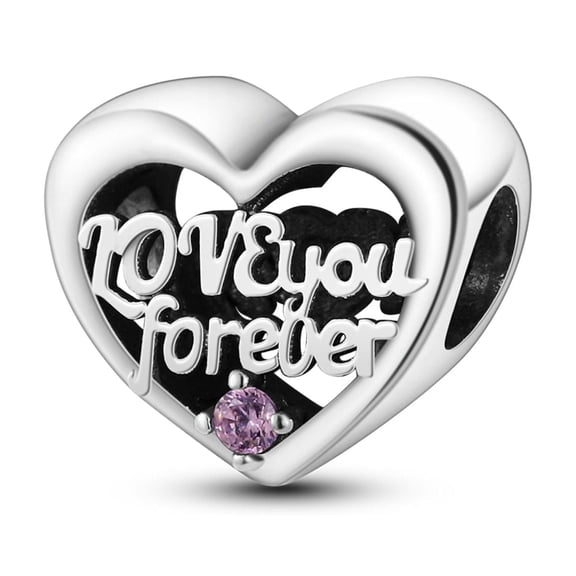 MULA Mother's Day Gifts 925 Sterling Silver Charms Love Mom Heart Flower Dangle Pendants Women Gift
